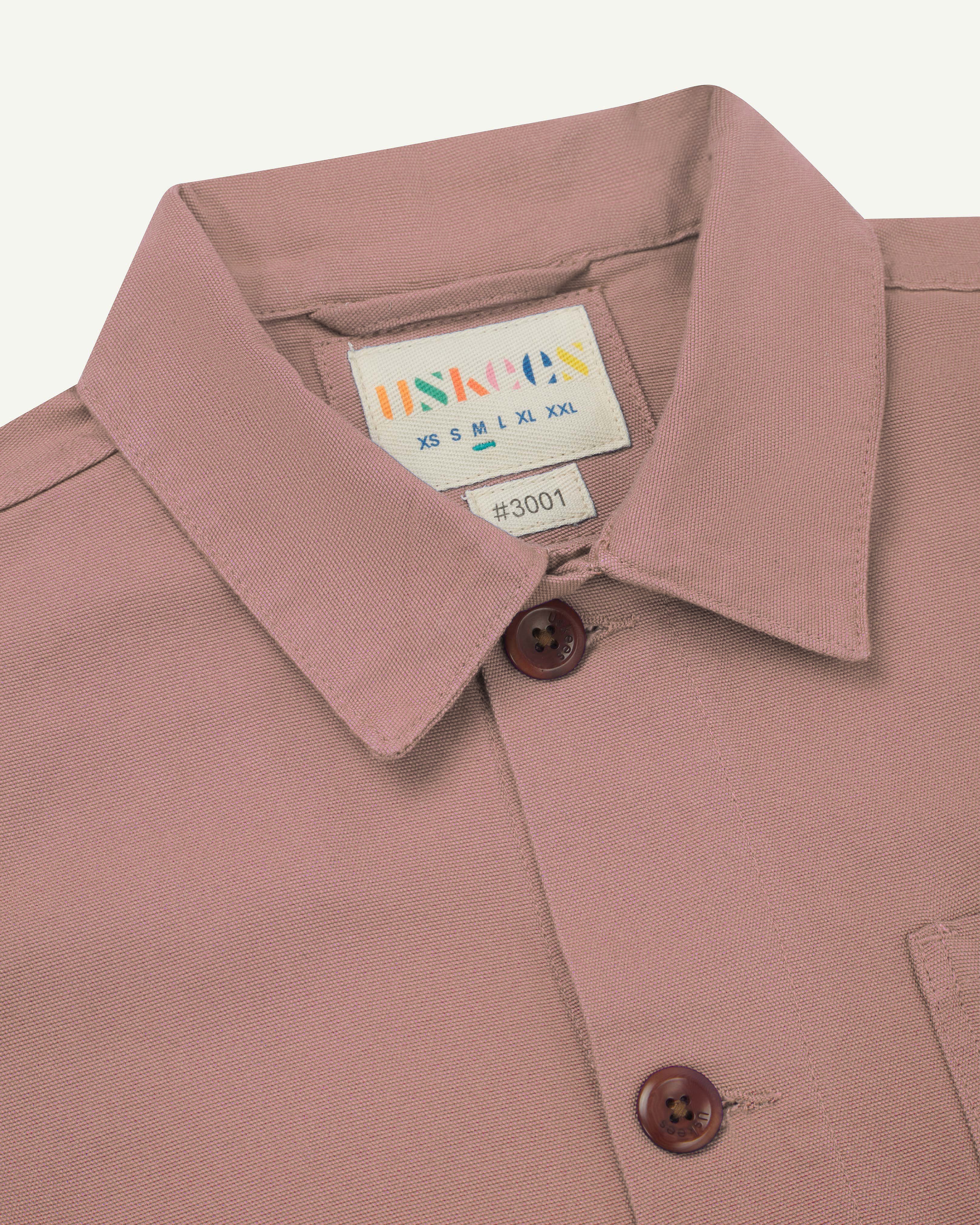 3001 Buttoned Overshirt - Dusky Pink