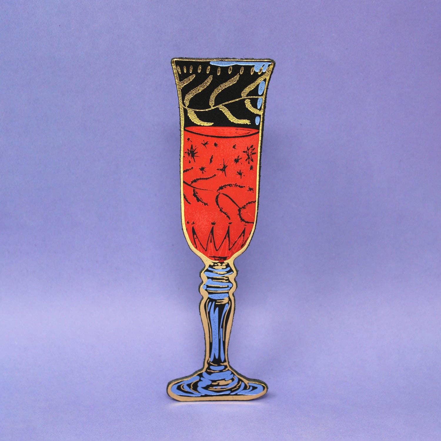 Wine Glass Bookmark: Turquoise