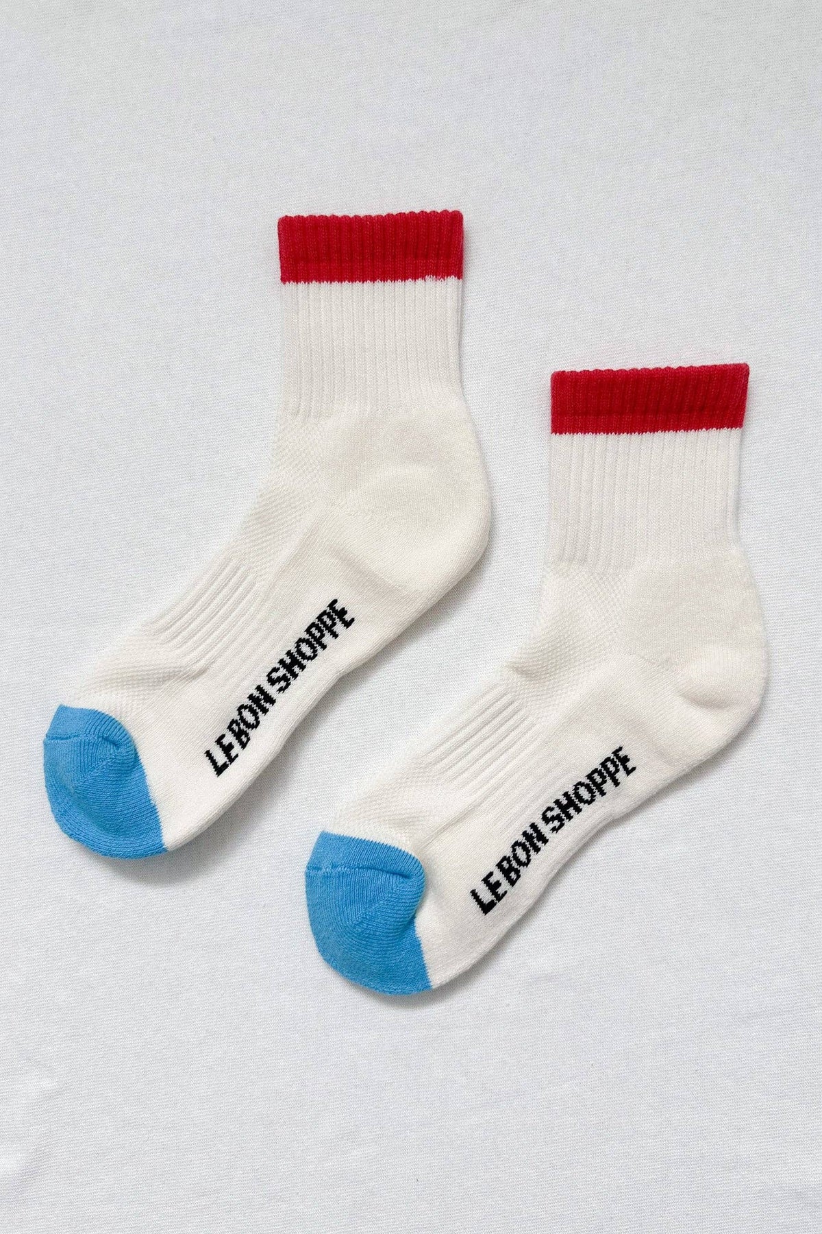 Color Block Girlfriend Socks : Yellow Blue