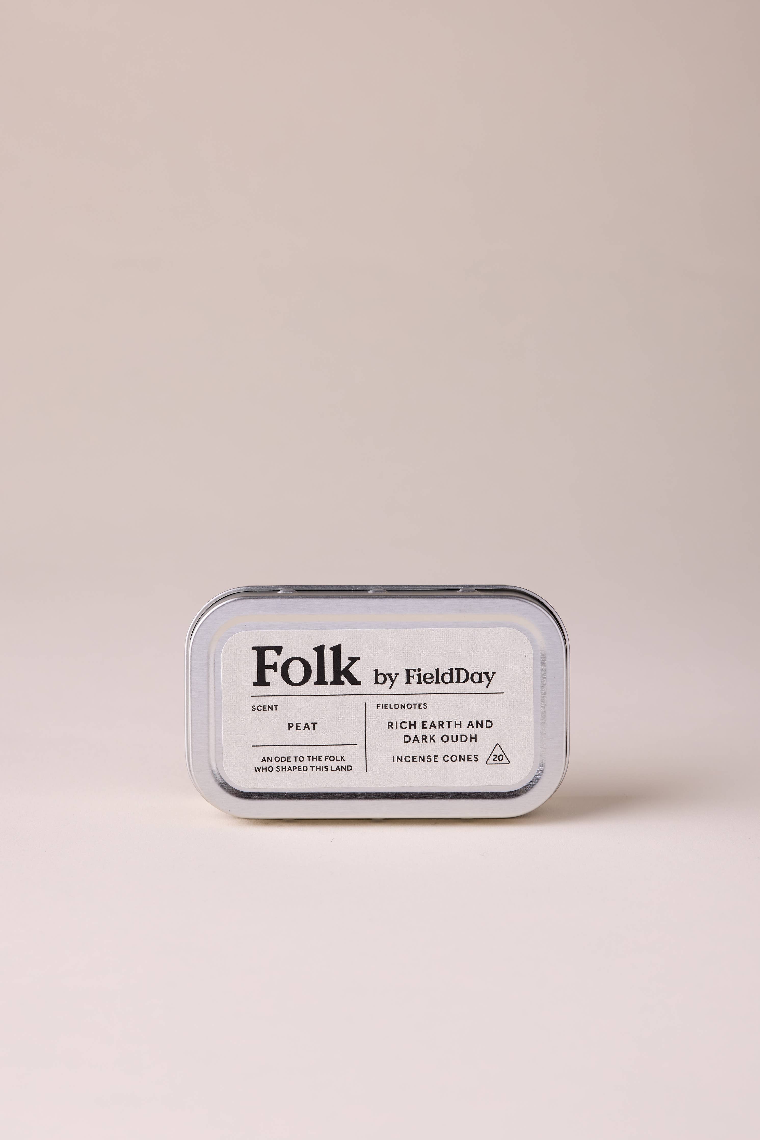 Peat Folk Tin of Incense Cones