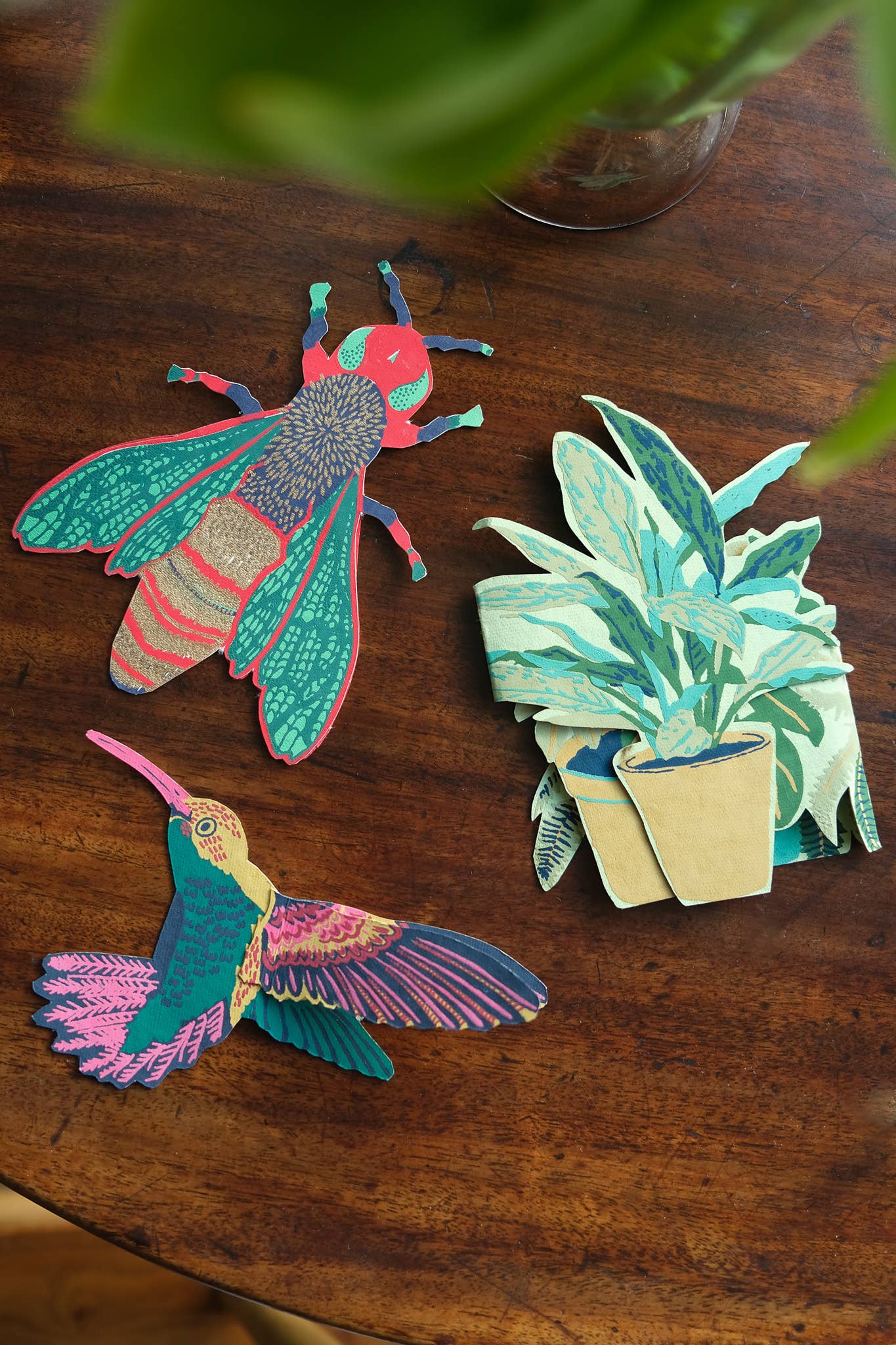 Plant Pot Concertina Greeting Card: C6