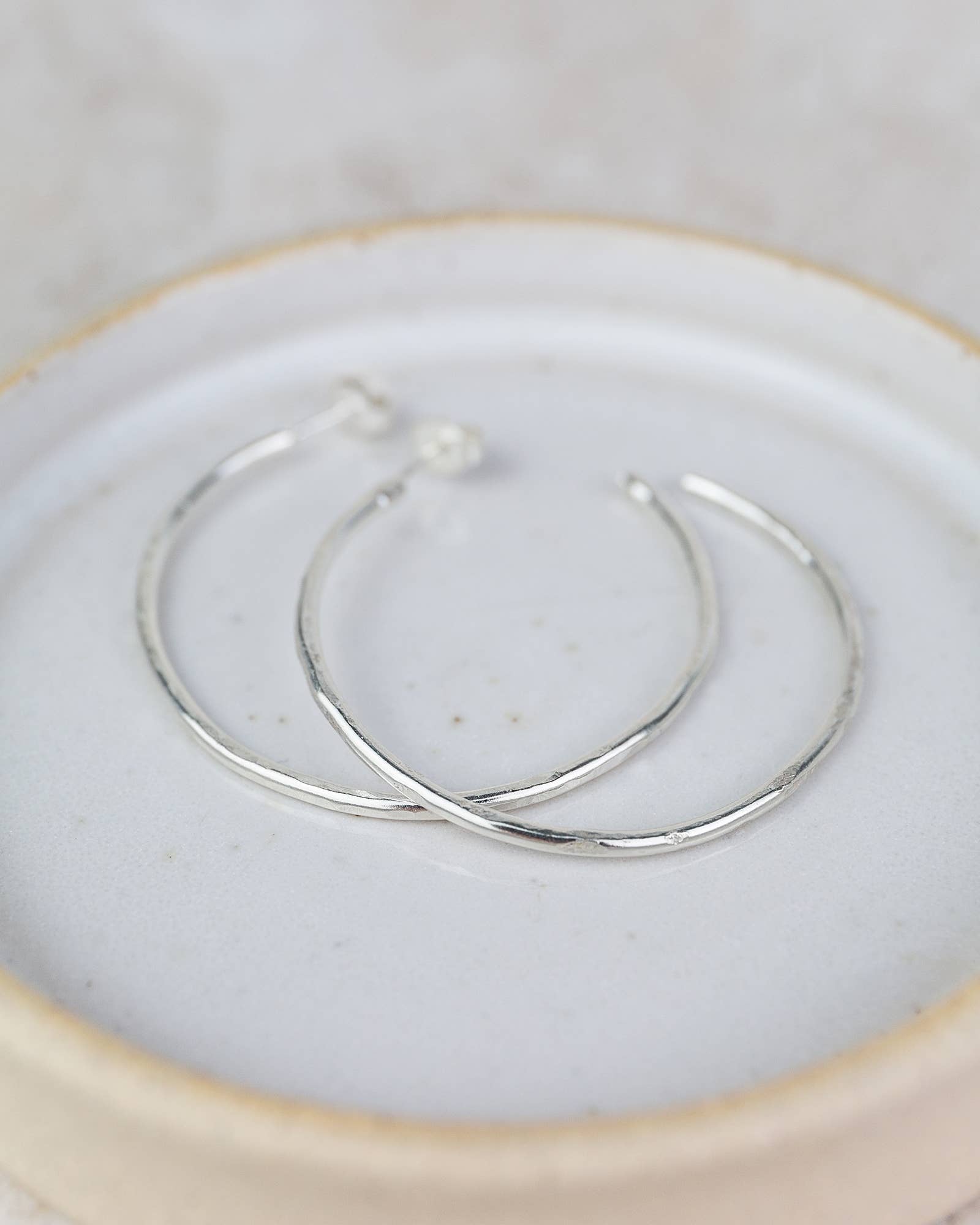 Sterling Silver Medium Everyday Hoops
