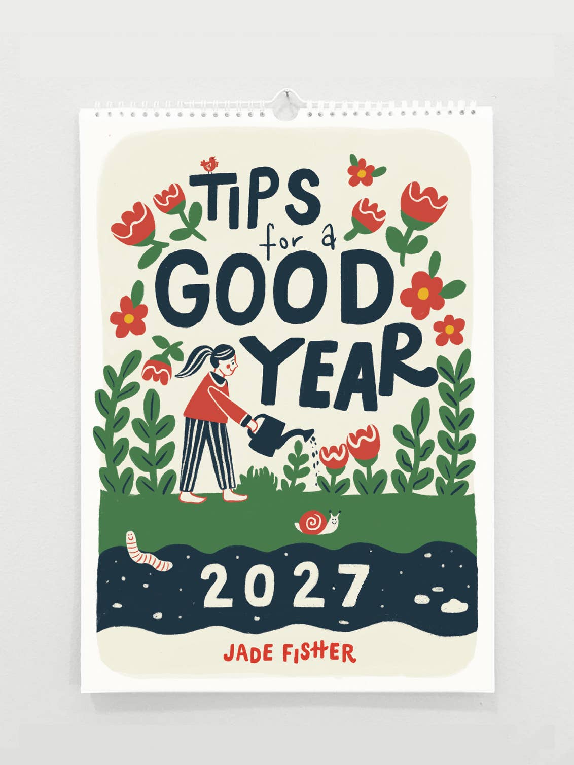 Tips For A Good Year 2027 Wall Calendar-Wellness+Positivity