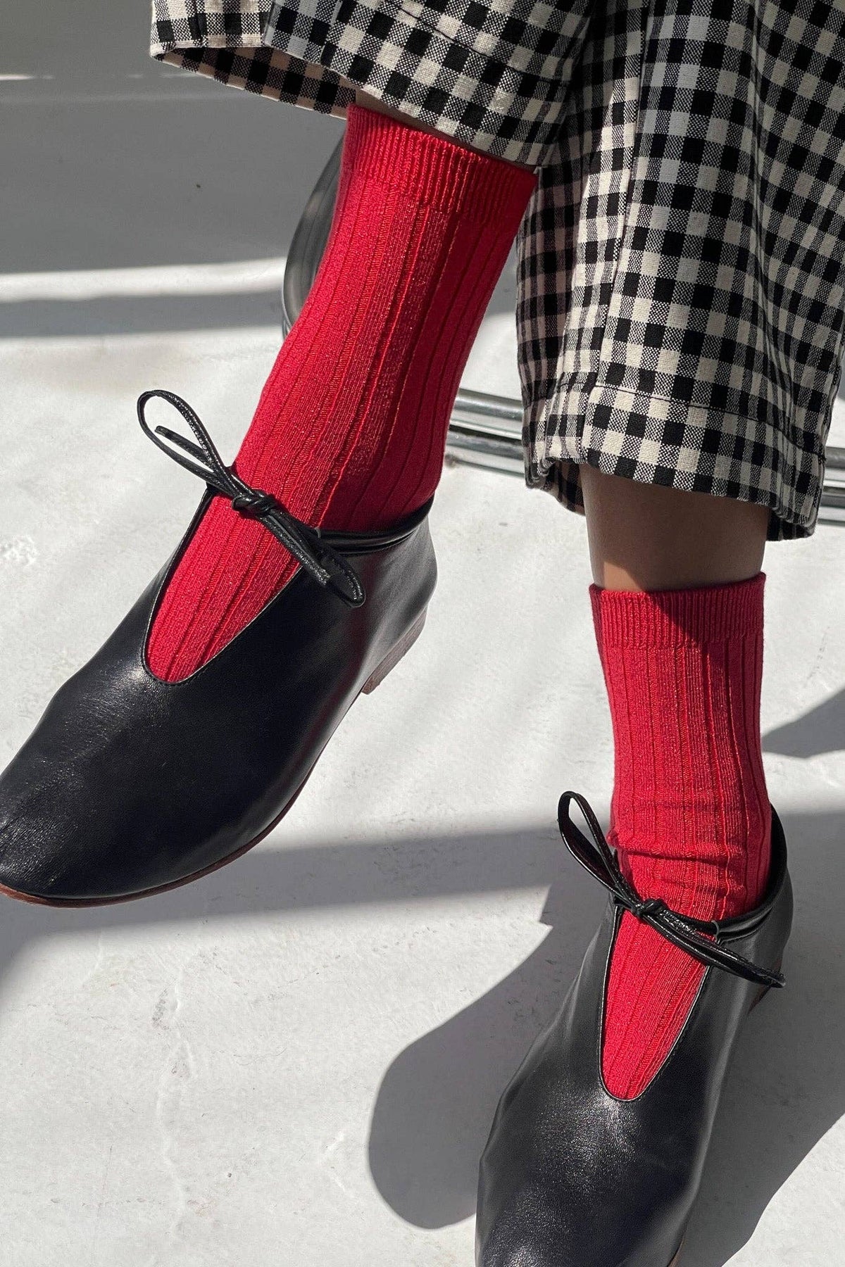Her Socks - MODAL Lurex : Mustard Glitter