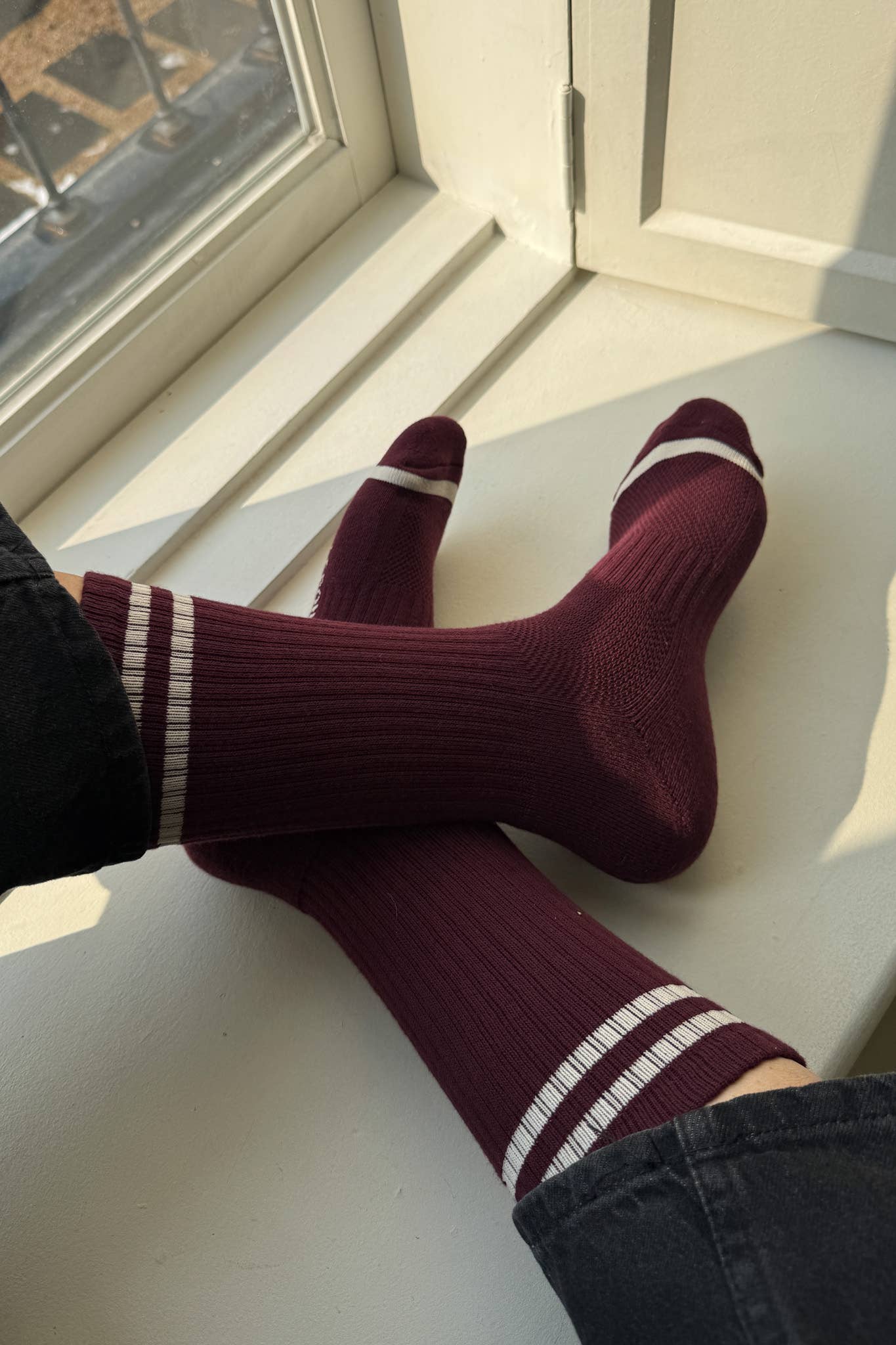 Extended Boyfriend Socks: Ice