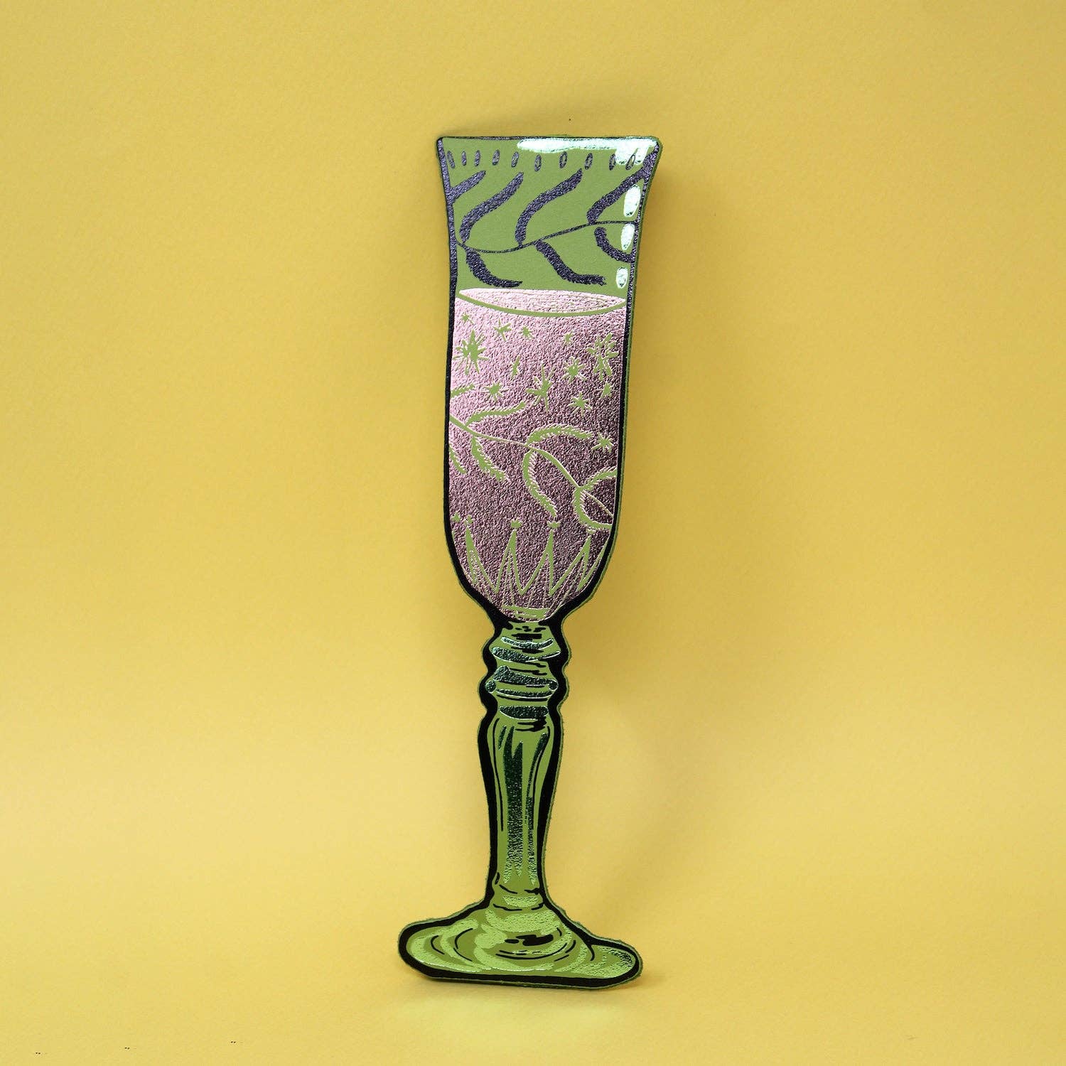 Wine Glass Bookmark: Turquoise