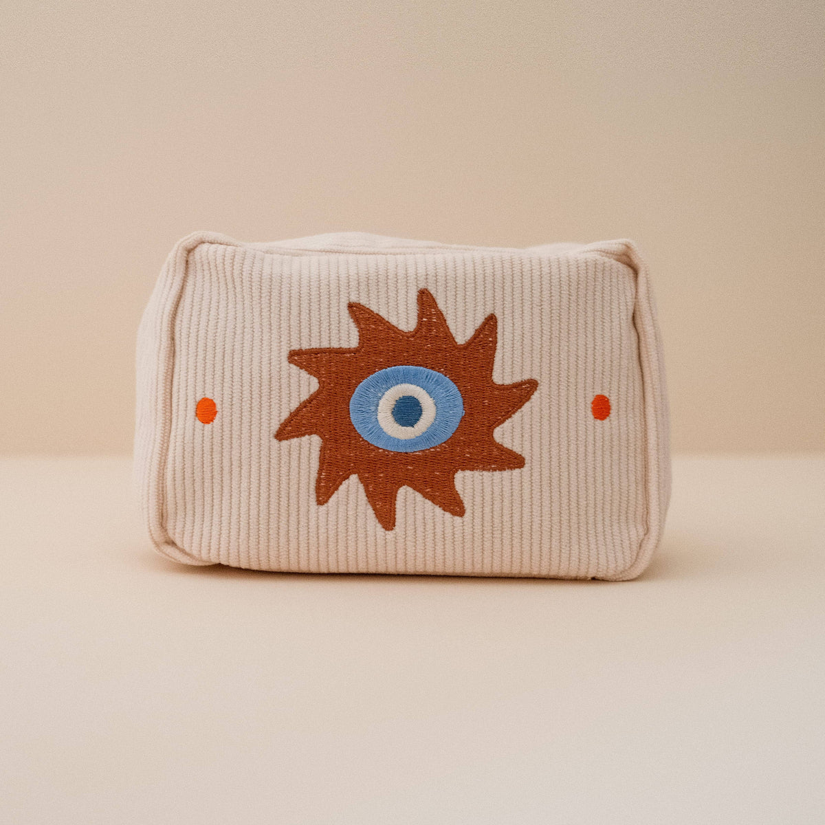 Corduroy Makeup Bag in Seashell