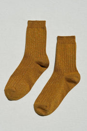 Her Socks - MODAL Lurex : Mustard Glitter