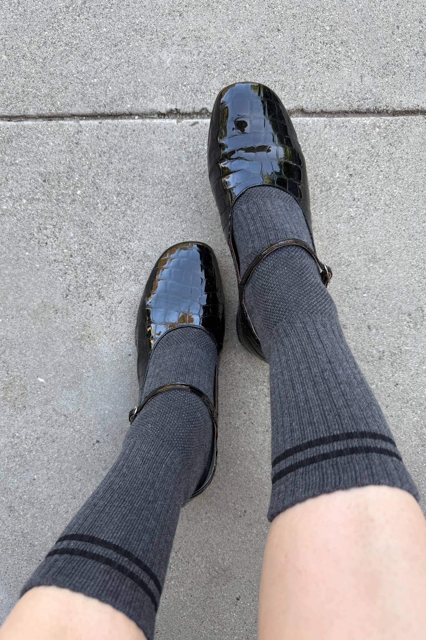 Boyfriend Socks: Blue Grey
