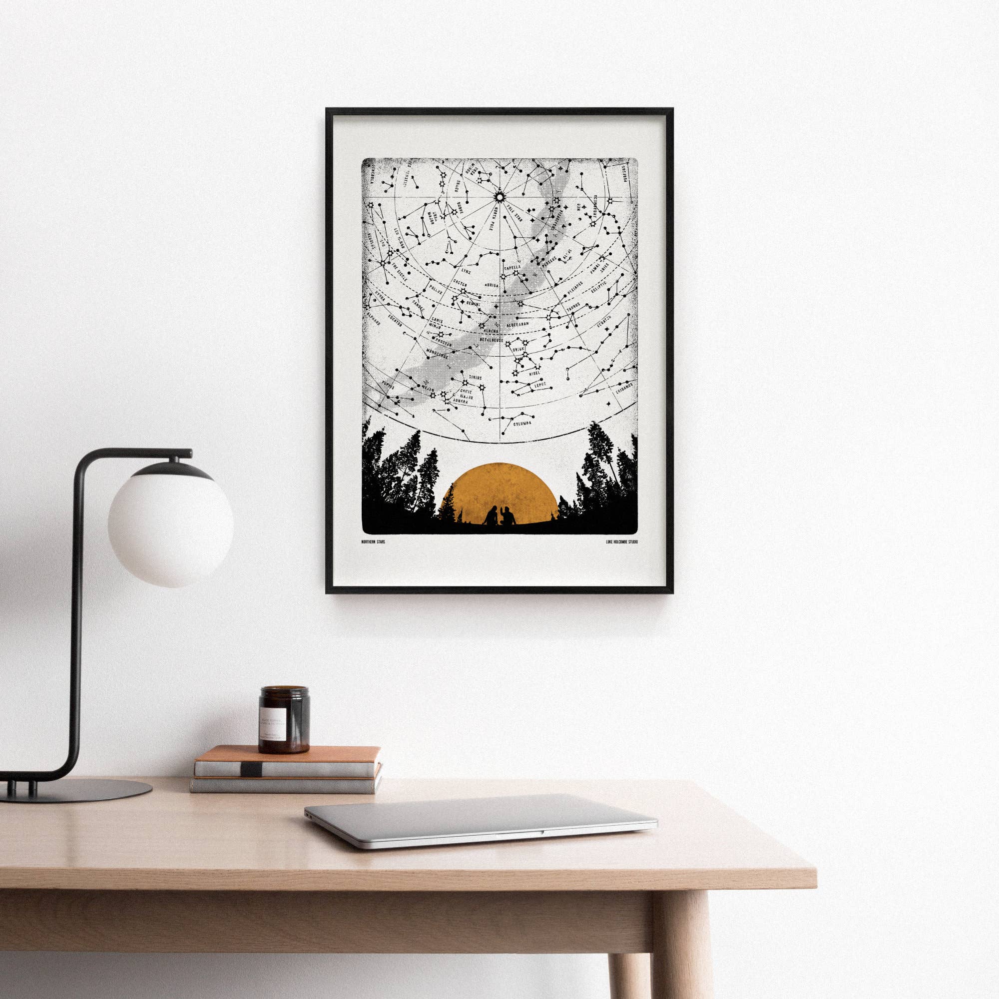 Northern Stars, Digital Print (A4, A3) Magic Forest Wonder: A3