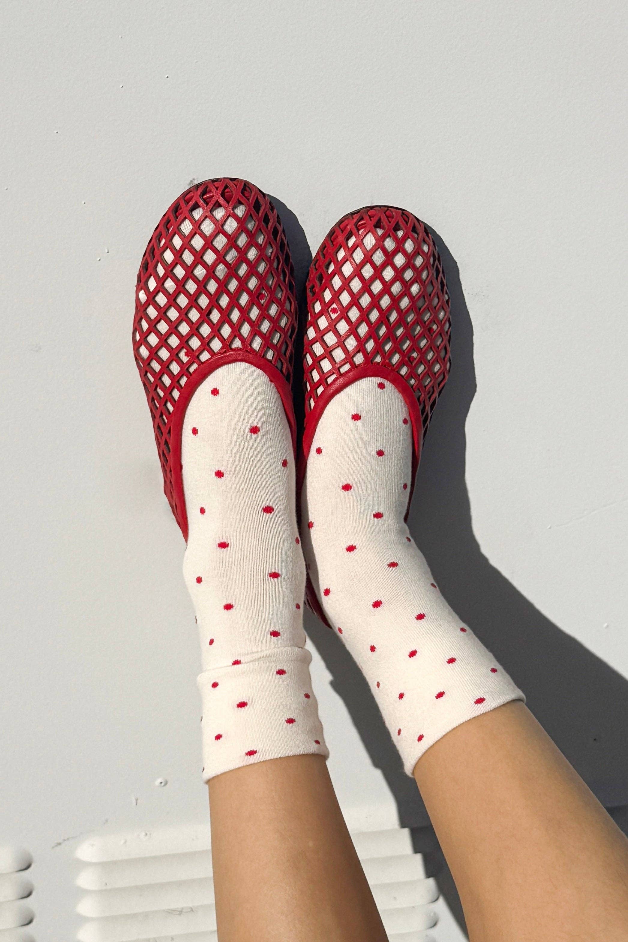 Patterned Sneaker Socks (wholesale): POLKA DOT - BLUE/NAVY