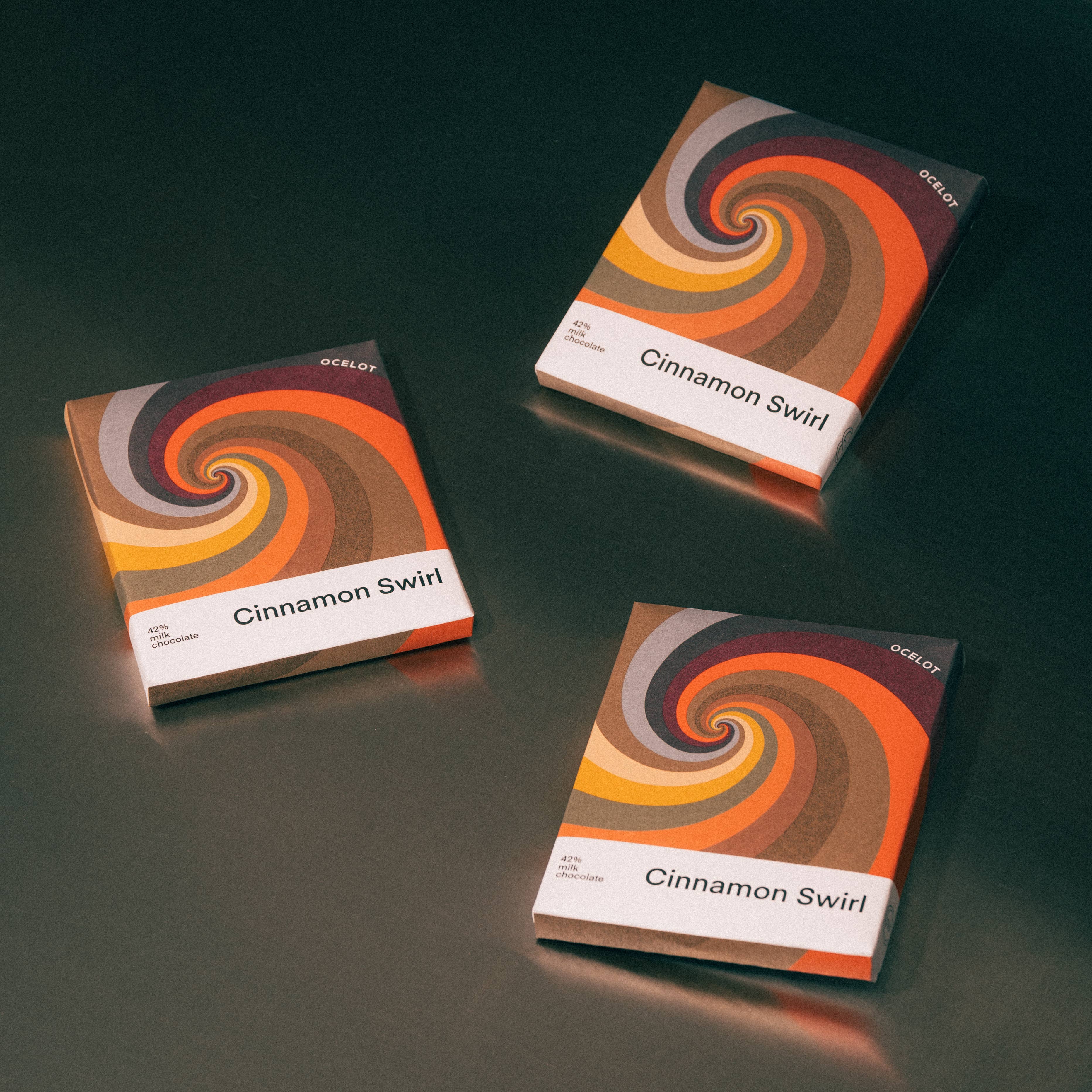 Cinnamon Swirl - 55% Milk Chocolate & cinnamon bun bar, 70g