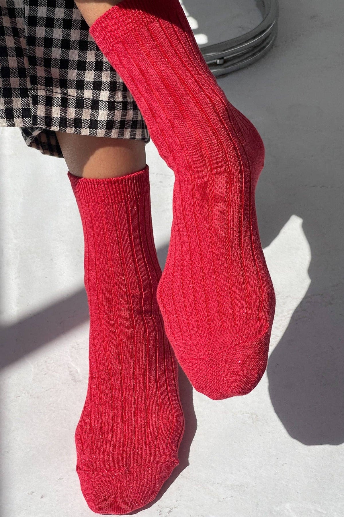 Her Socks - MODAL Lurex : Mustard Glitter