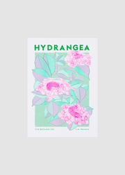 Hydrangea Flower Risograph Print: A3 29.7 x 42 cm