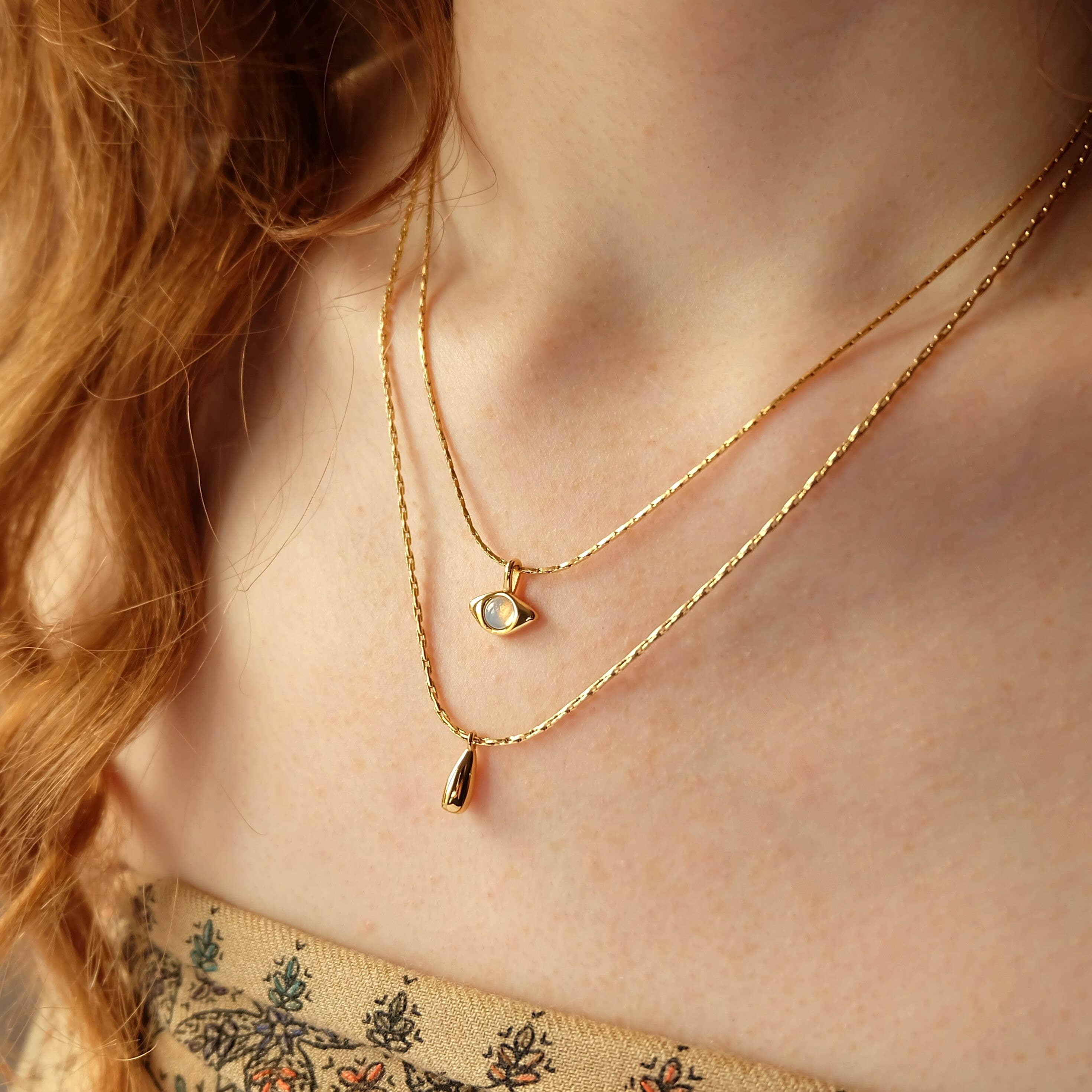 Boho Eye Layering Necklace