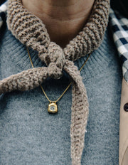 Gold Fluid Pendant Necklace, Waterproof