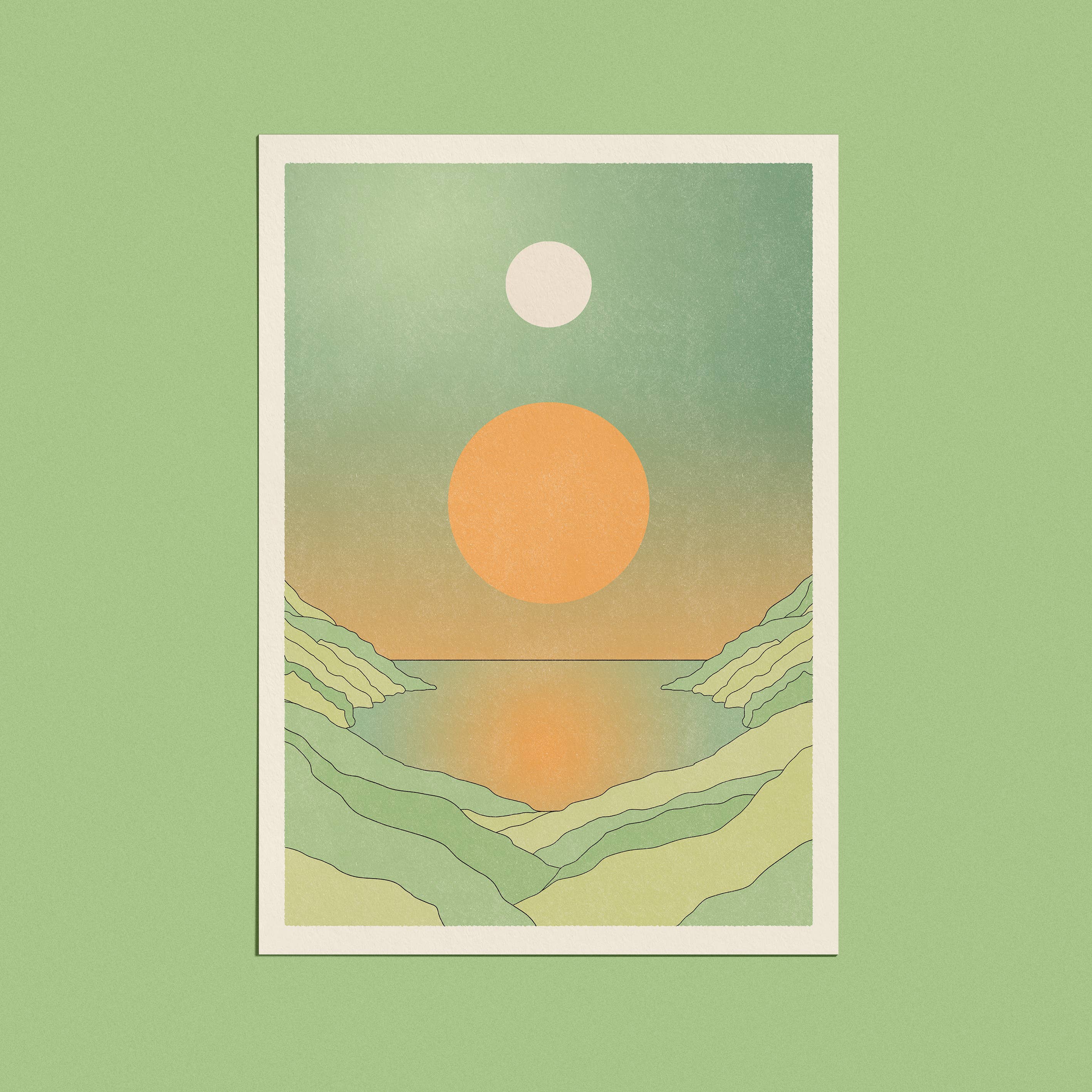 Lagoon Print Card: Cello-free