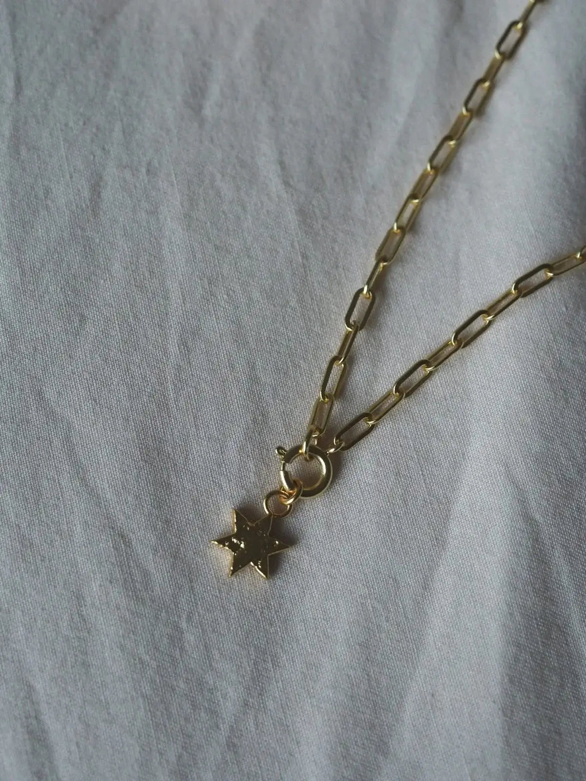 Fallen Star Gold Charm Necklace