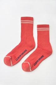Boyfriend Socks: Coral