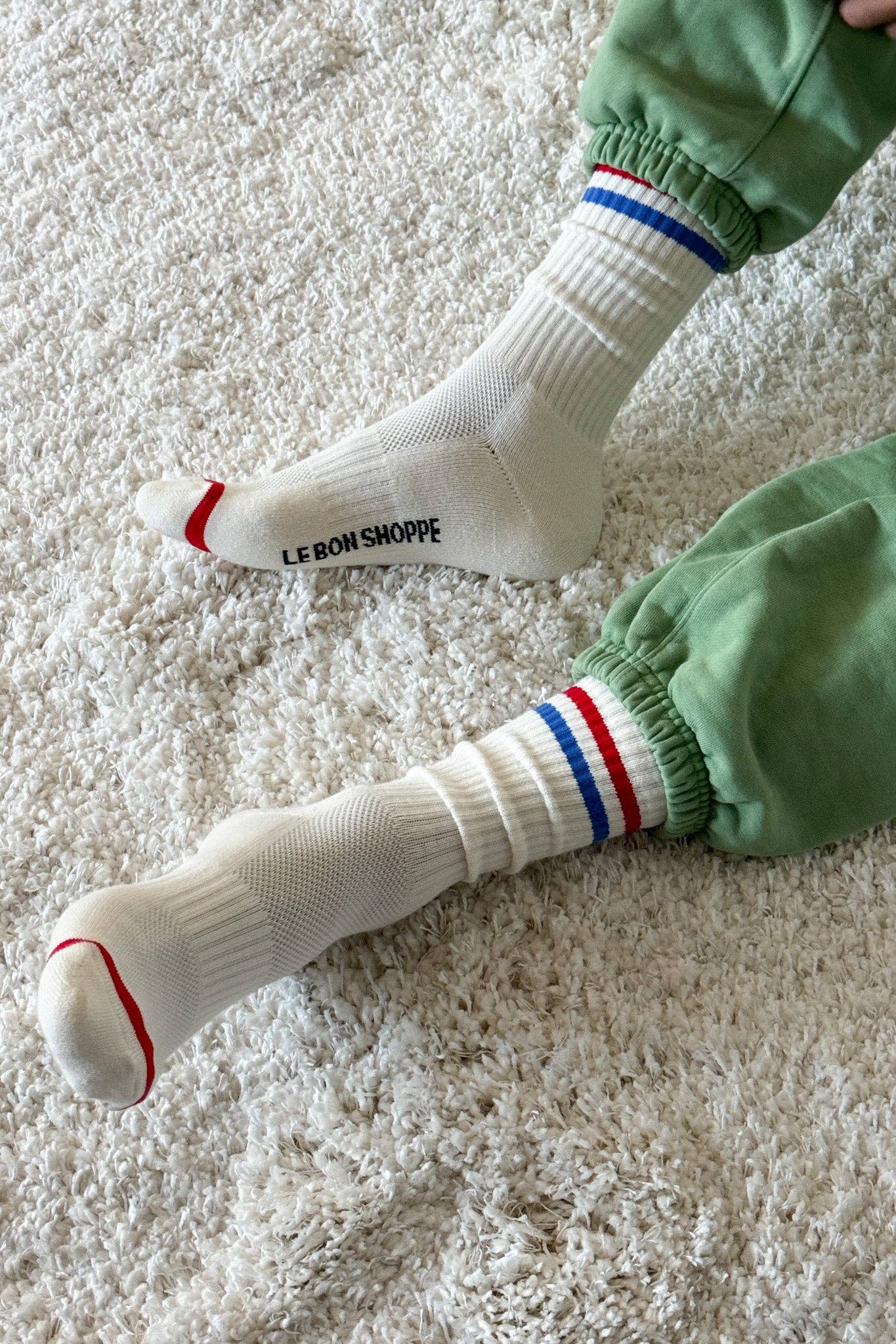 EXTENDED Boyfriend Socks: Clean White
