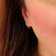Vermeil Bobble Hoops Earrings: 9mm
