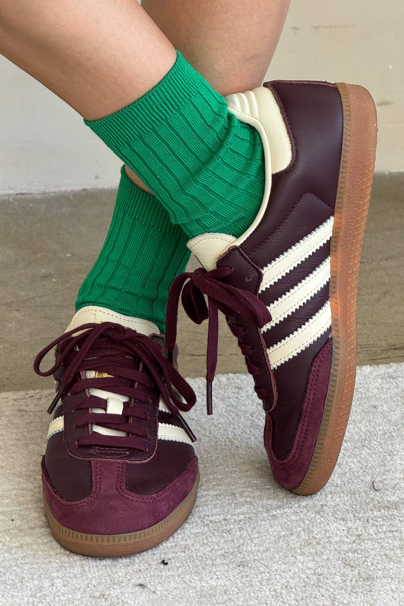 Her Socks - Mercerized Combed Cotton Rib: Fuchsia