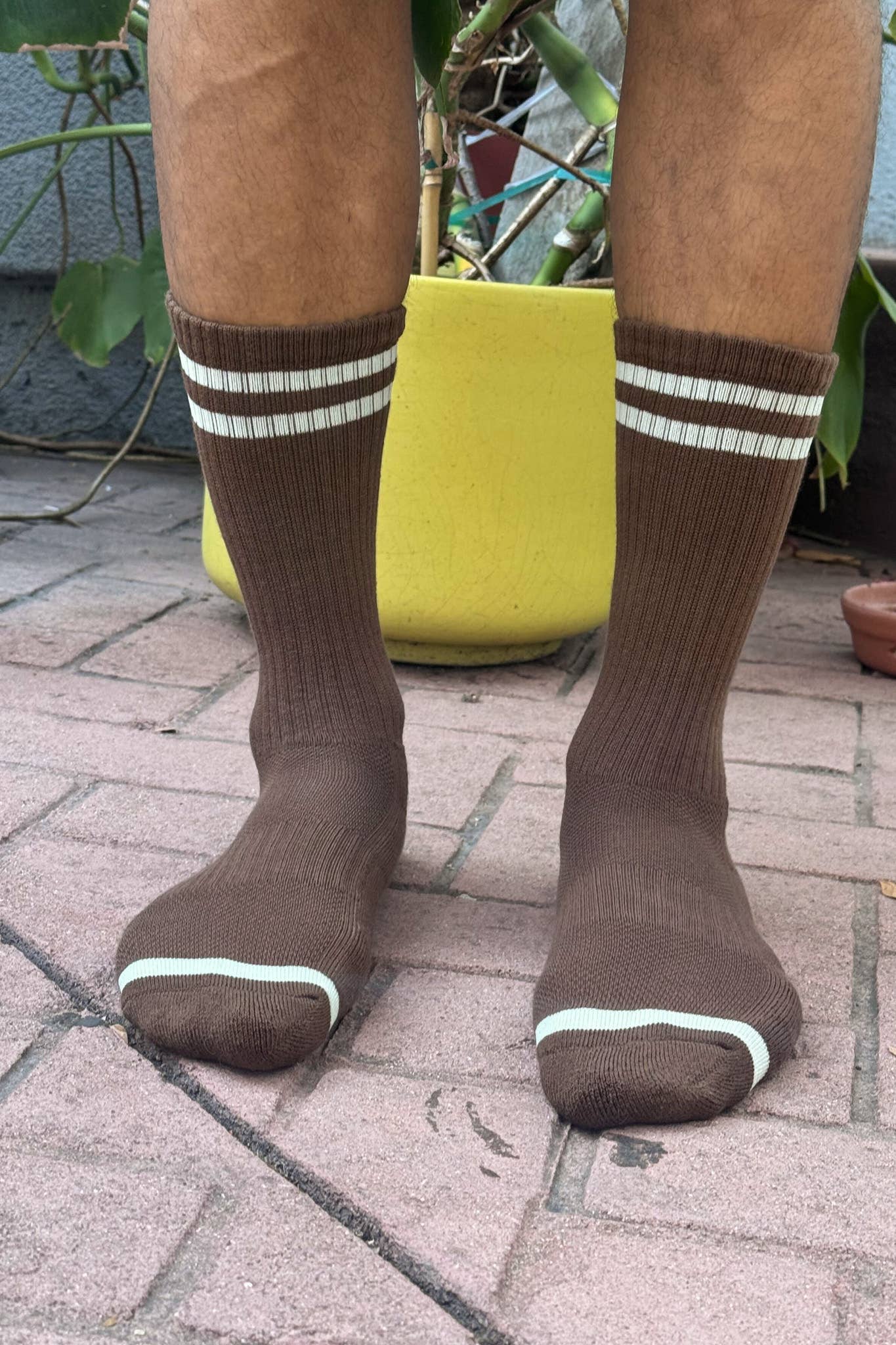 Extended Boyfriend Socks: Milk