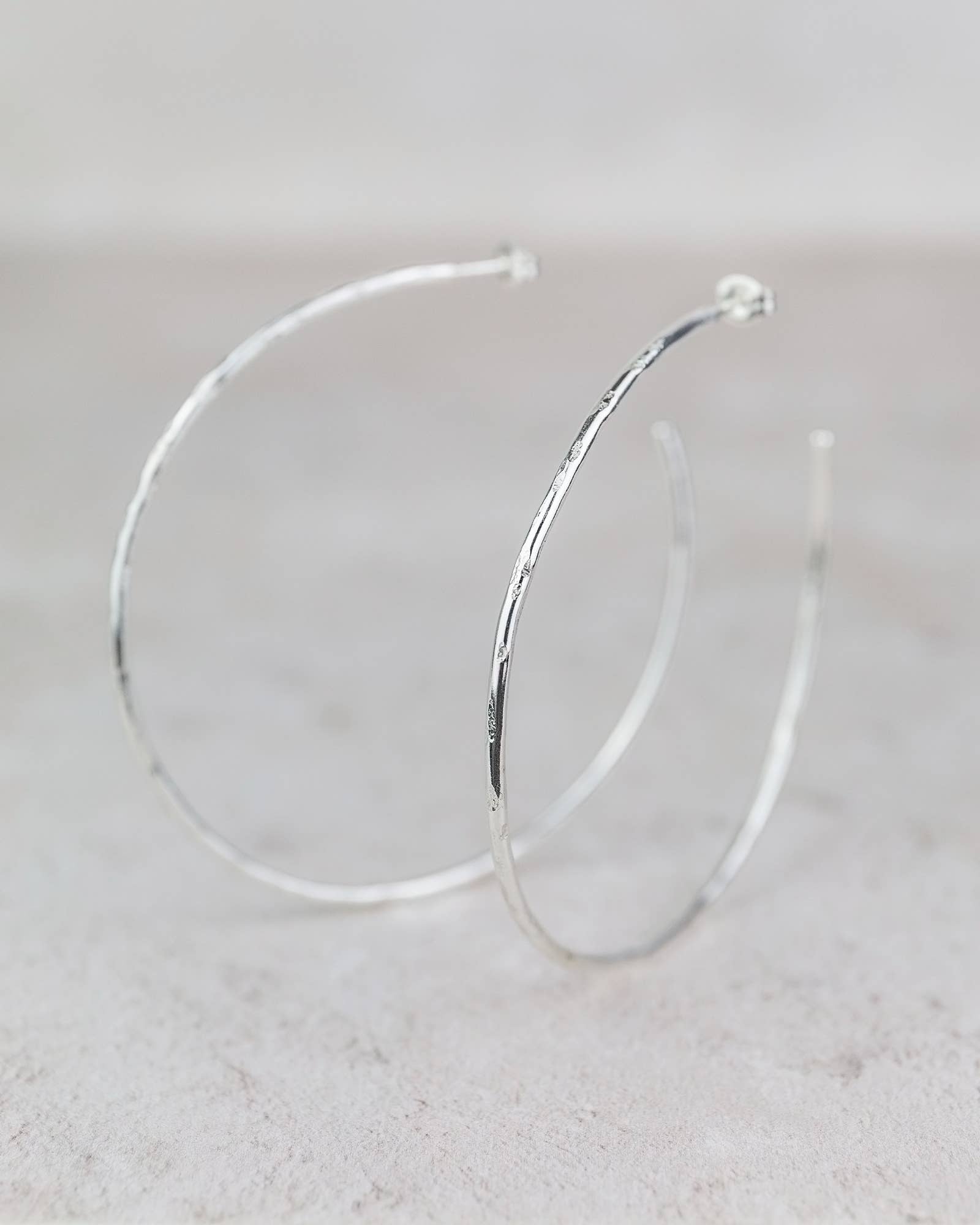 Sterling Silver Large Everyday Hoops