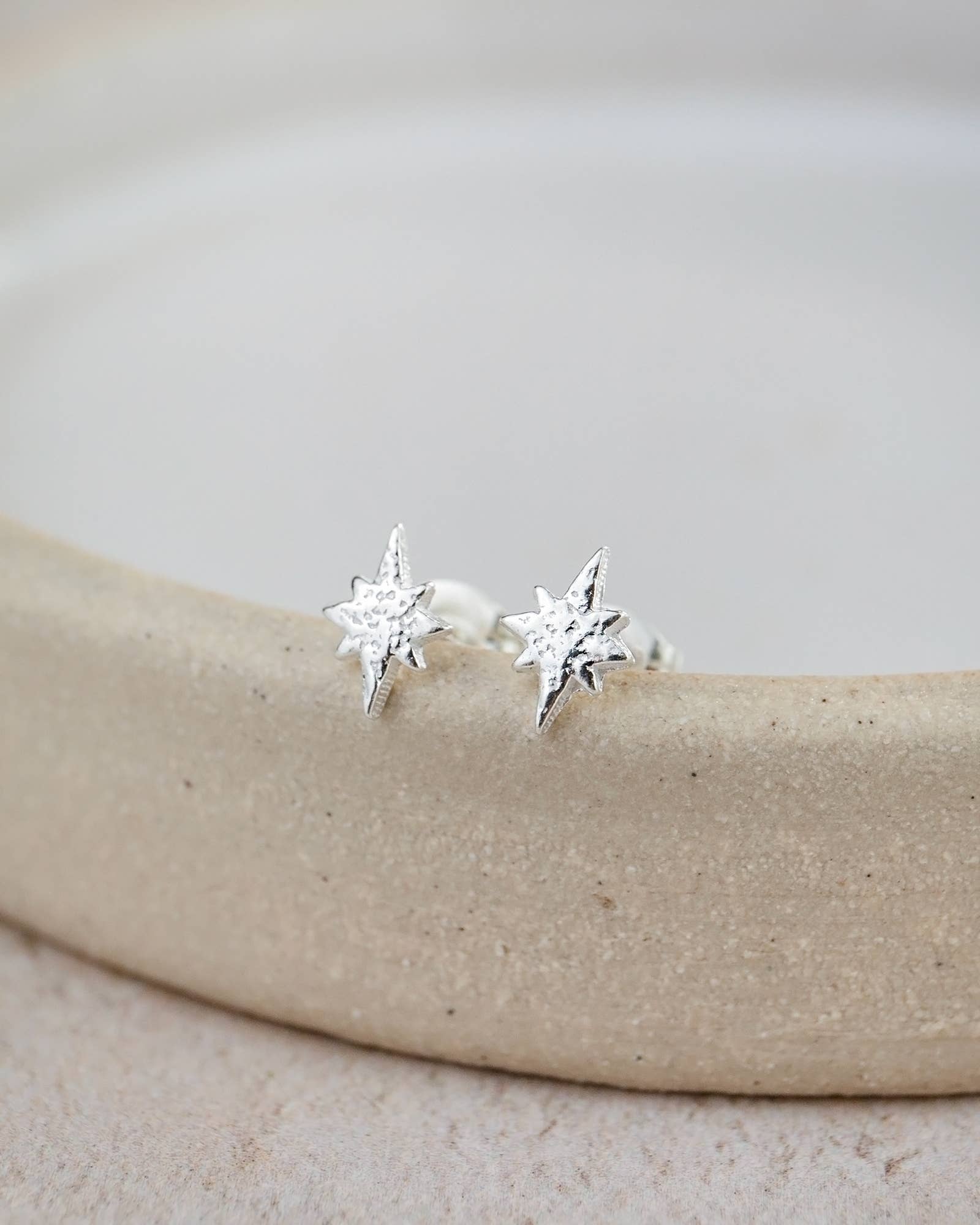 Sterling Silver Mini Starburst Studs
