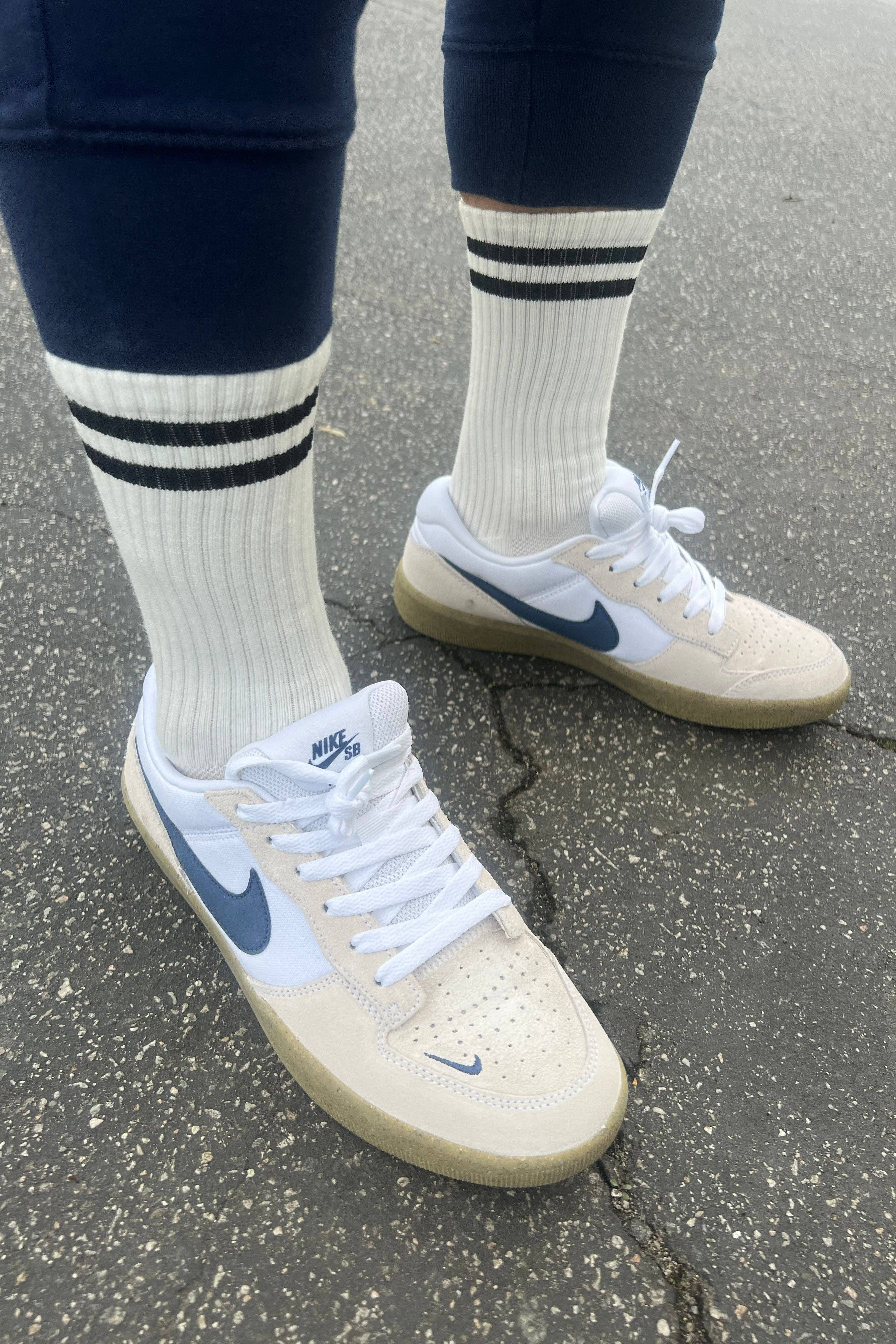 EXTENDED Boyfriend Socks: Clean White