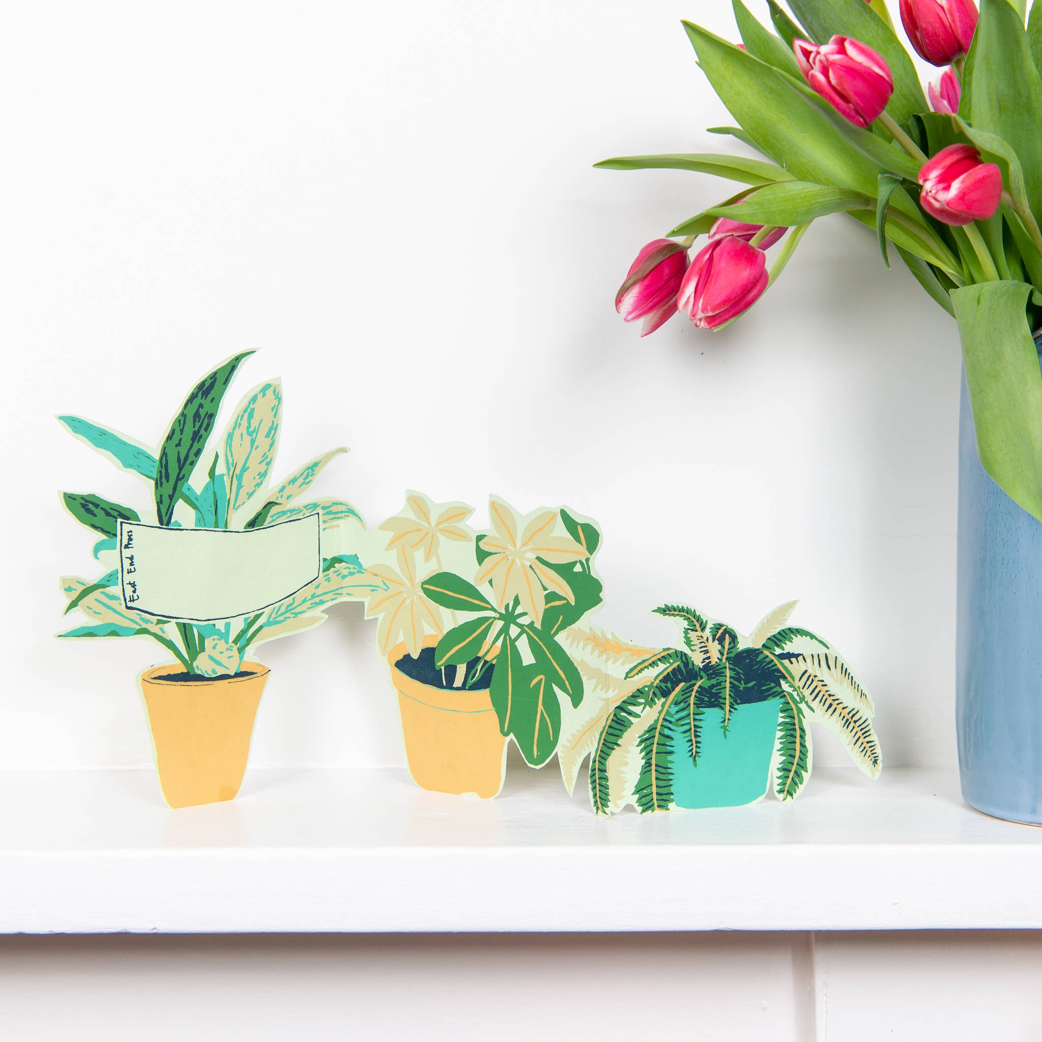 Plant Pot Concertina Greeting Card: C6