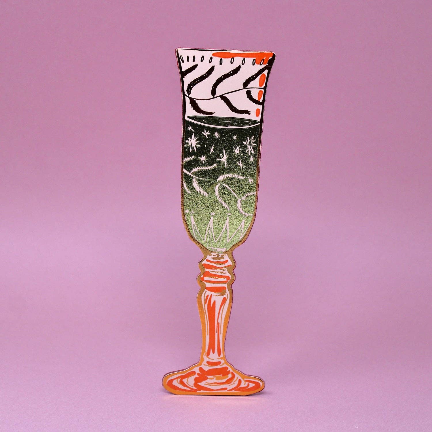 Wine Glass Bookmark: Turquoise