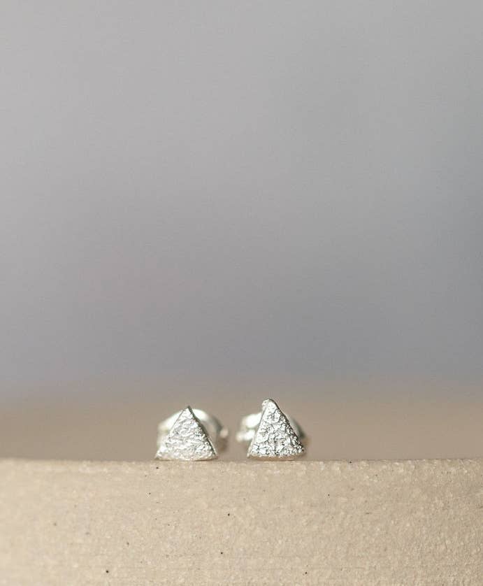 Sterling Silver Mini Triangle Studs