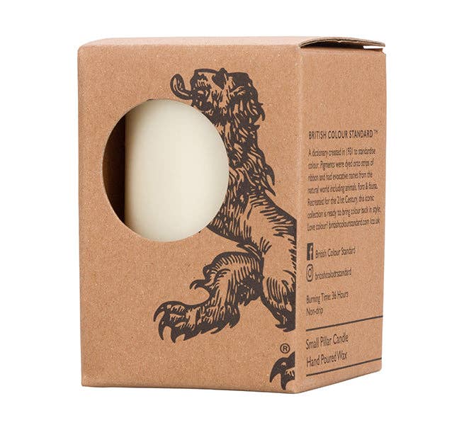 10cm Small SOLID Pearl White Pillar Candle: 6