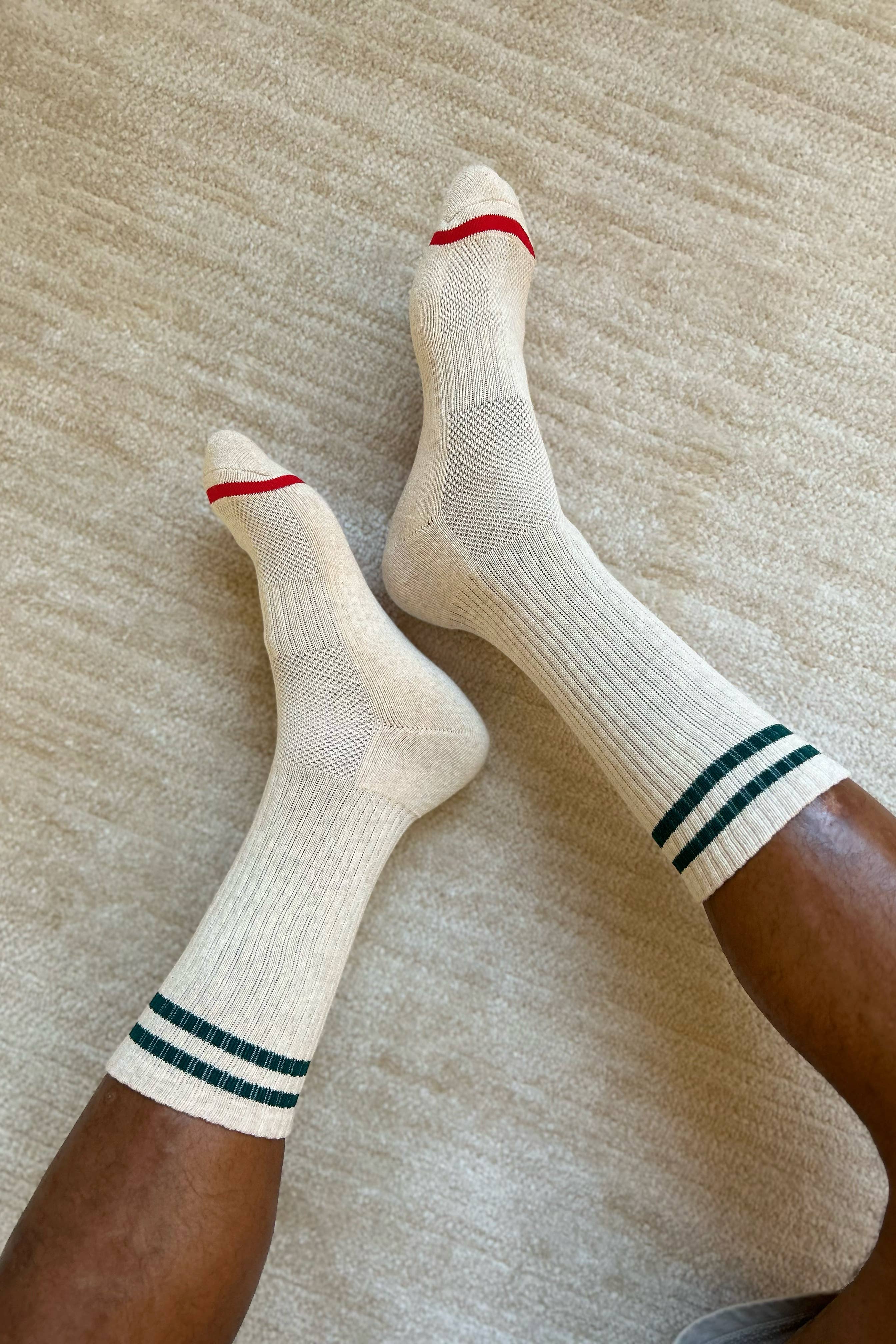 Extended Boyfriend Socks: Wood