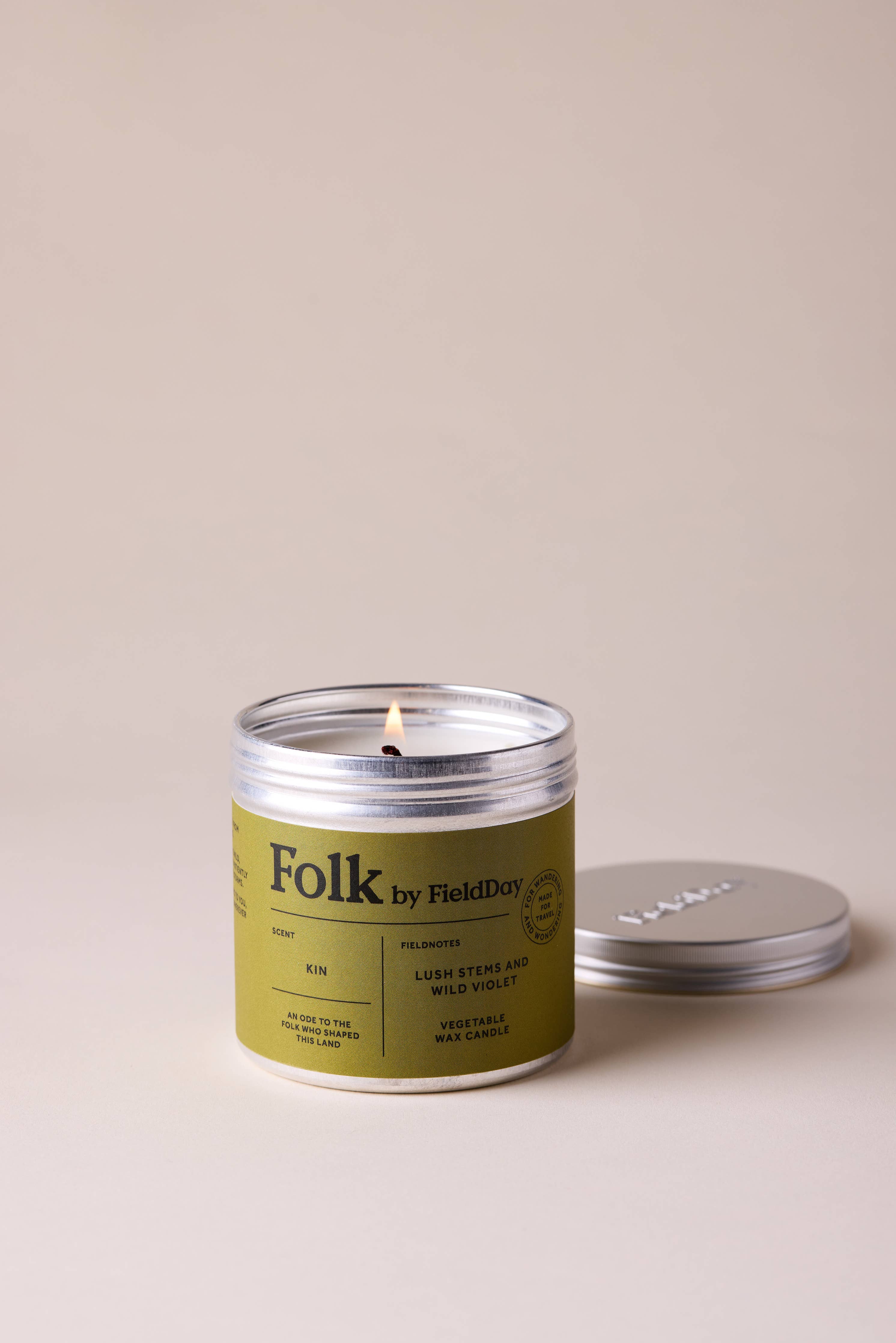 Kin Wax Kin Vegetable Wax Folk Tin Candle – The Point