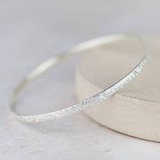 Sterling Silver Lace Bangle: 7cm