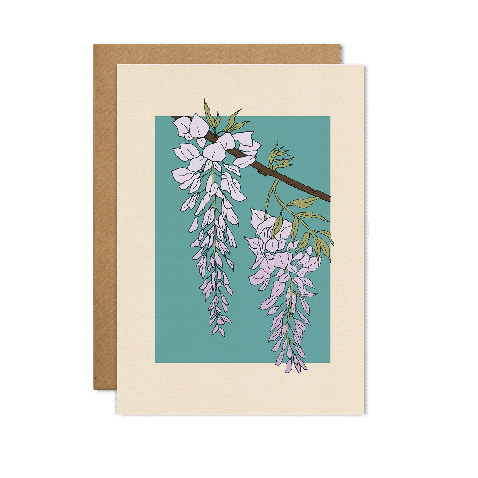 Wisteria Flower Card: Cello-free