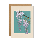 Wisteria Flower Card: Cello-free