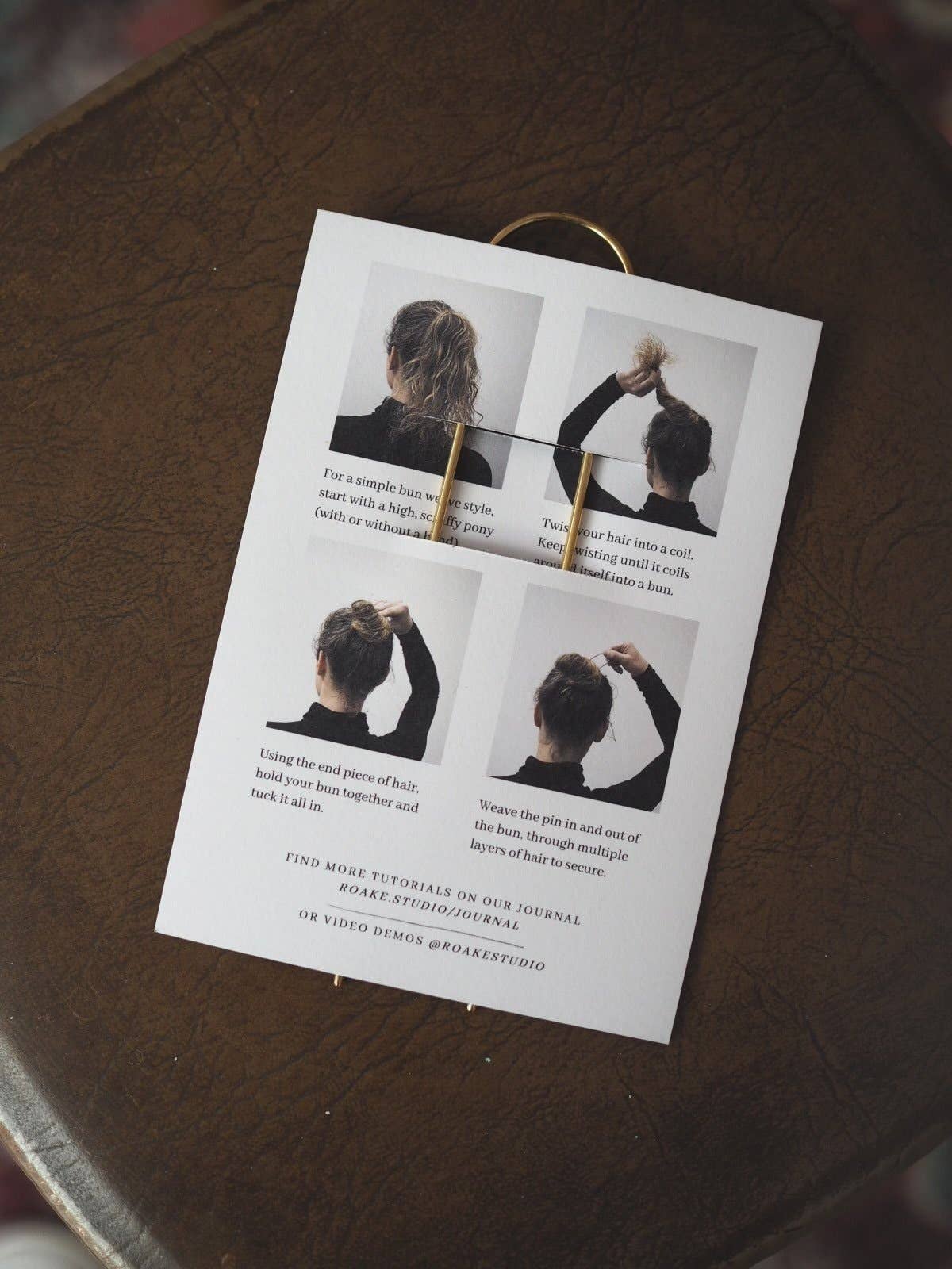 Lizzy Minimal Brass Hairpin -  Pretzel