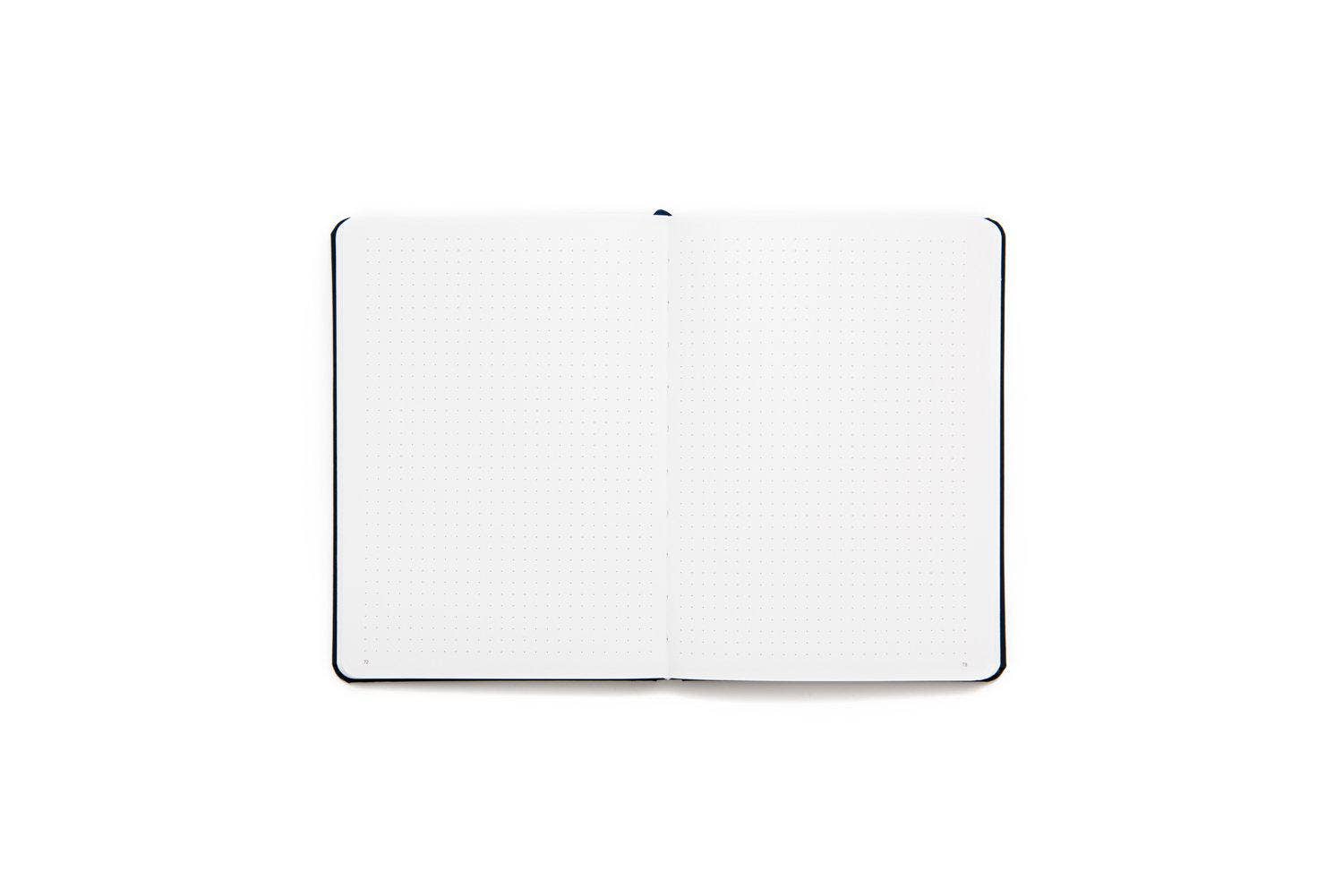 A5 Dot Grid Journal - Moon and Stars: Midnight Blue