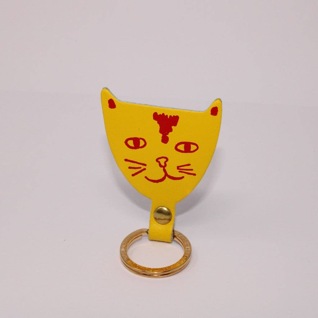 Cat Head Key Fob: Acid Green