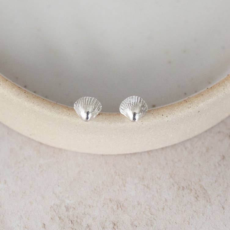 Sterling Silver Shell Studs