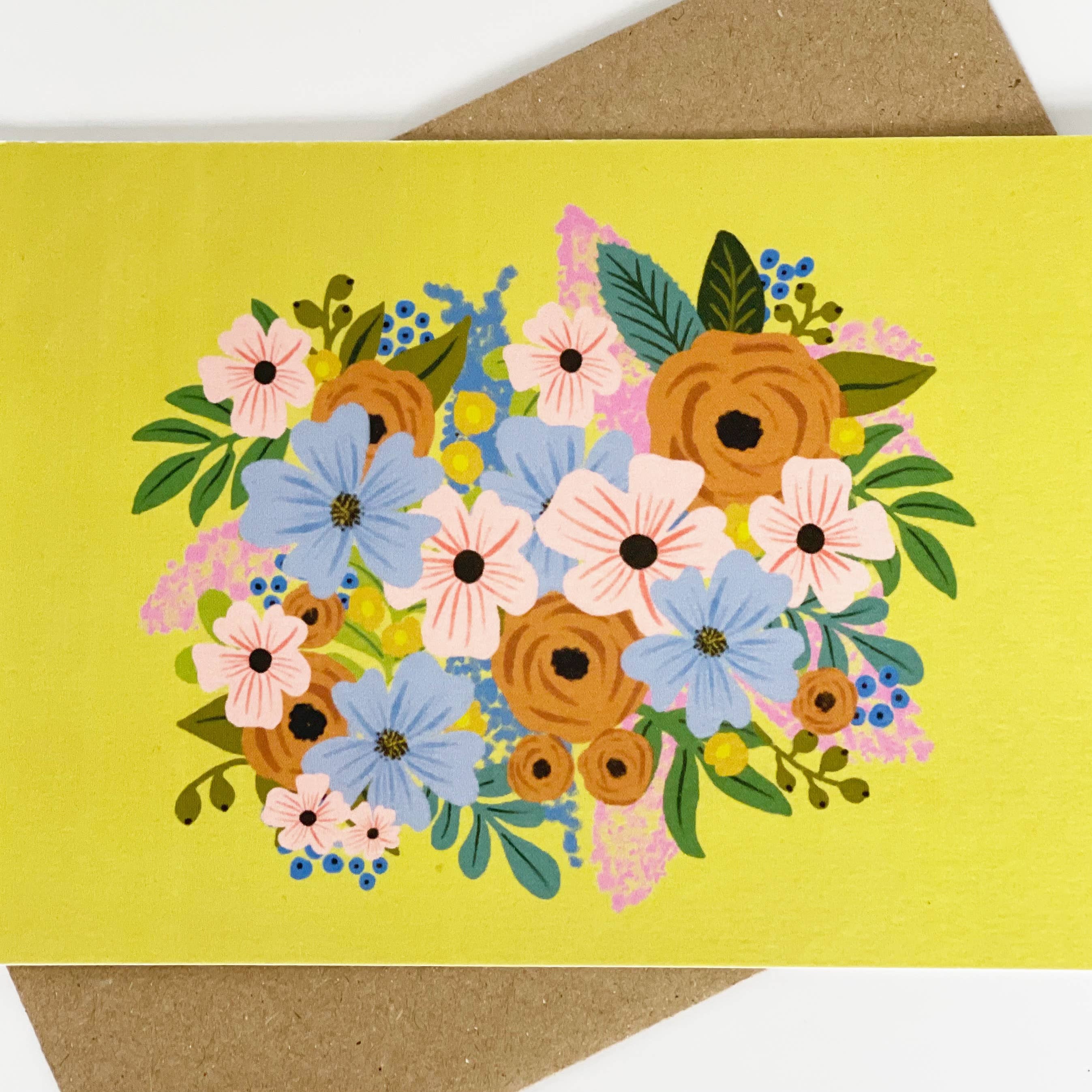 Yellow Flower Blank Greeting Card