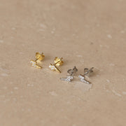 Gold Vermeil | Sterling Silver Mini Lightning Stud Earrings: Gold