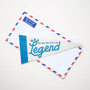 Dad the legend pennant card