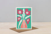 All Occasions Greetings Card- Vase- Poppy