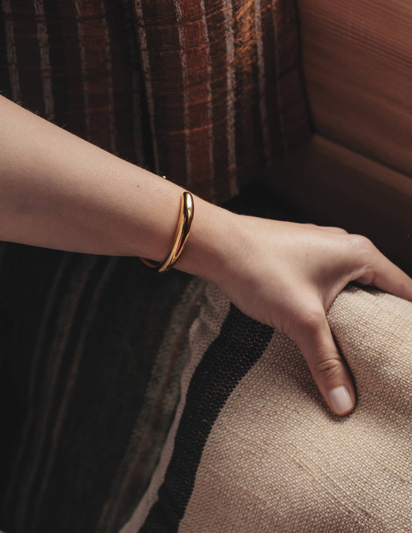 Gold Bold Fluid Cuff Bangle, Waterproof