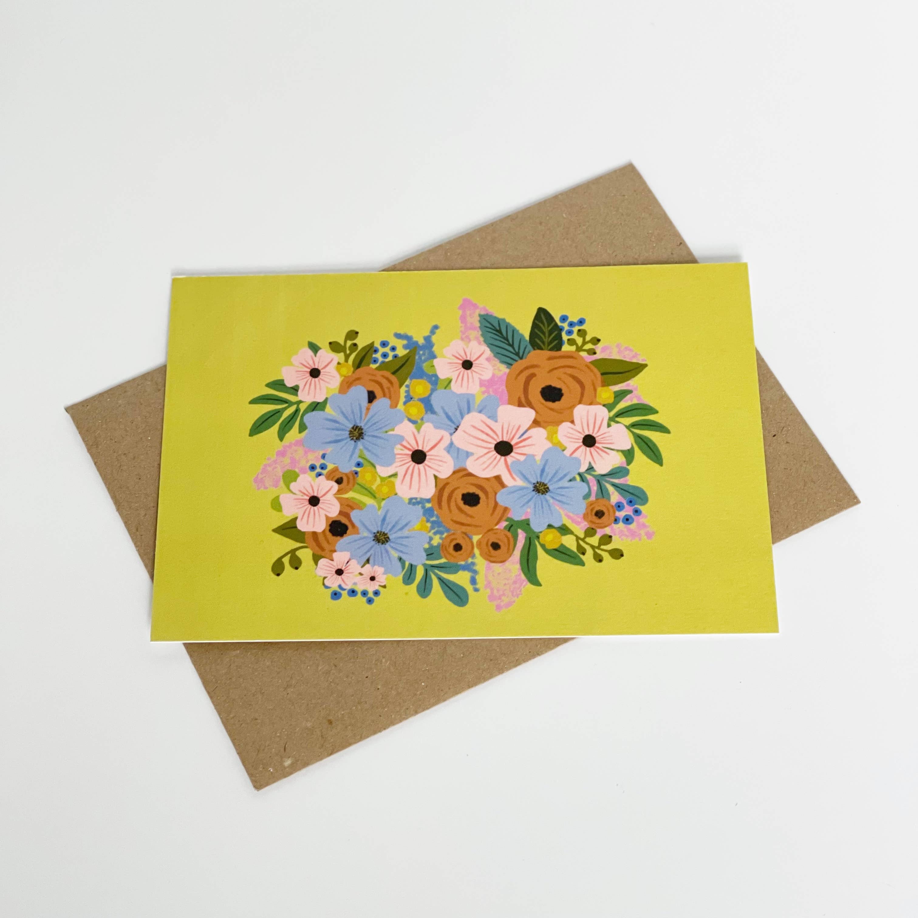 Yellow Flower Blank Greeting Card