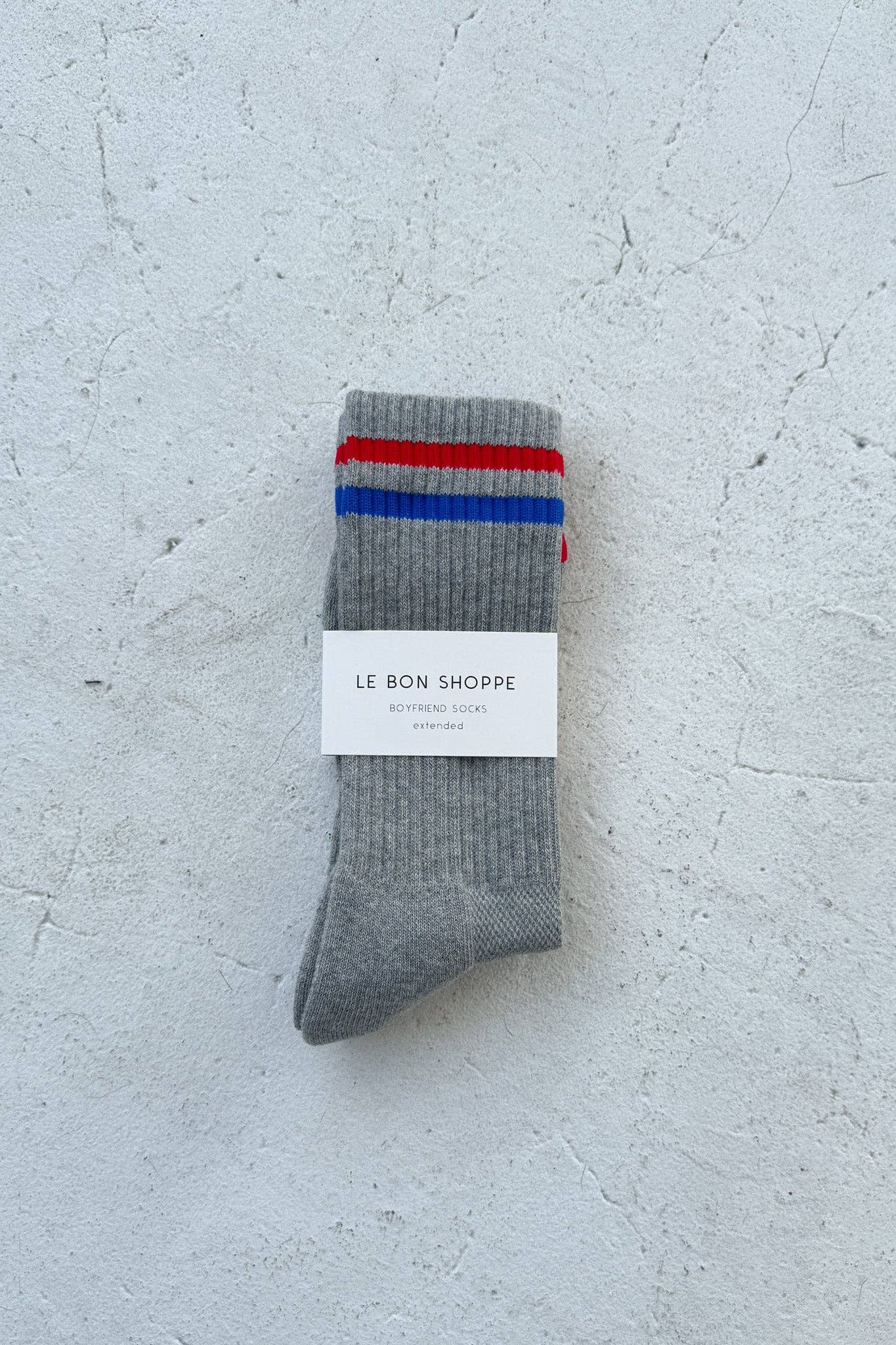 EXTENDED Boyfriend Socks: Lt. Grey